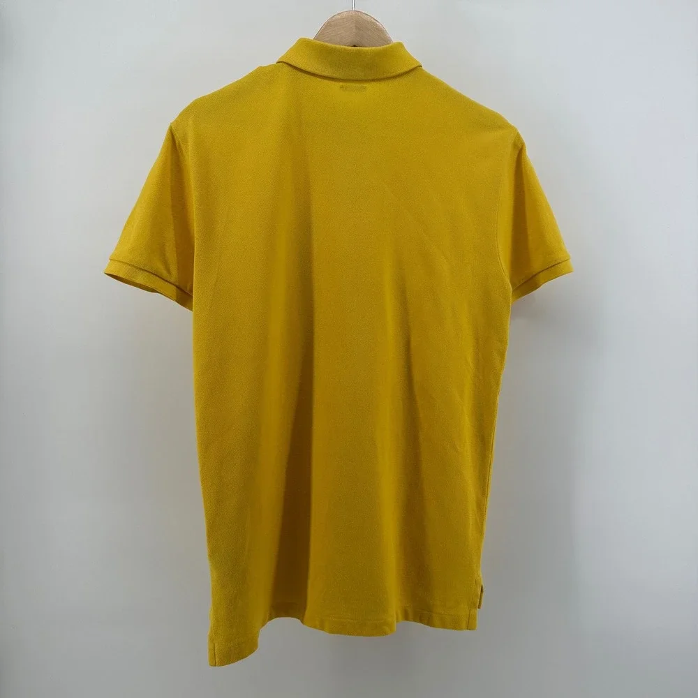 Polo Ralph Lauren Mens Custom Slim Fit Pique Polo Shirt Yellow Small RN 41381
